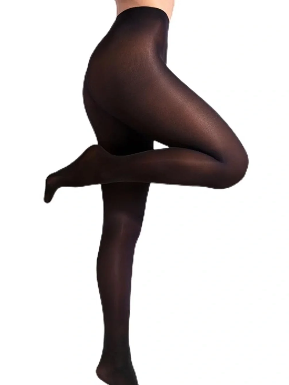 sofsy Black Sheer Opaque Women's Tights size 3M made in Italy